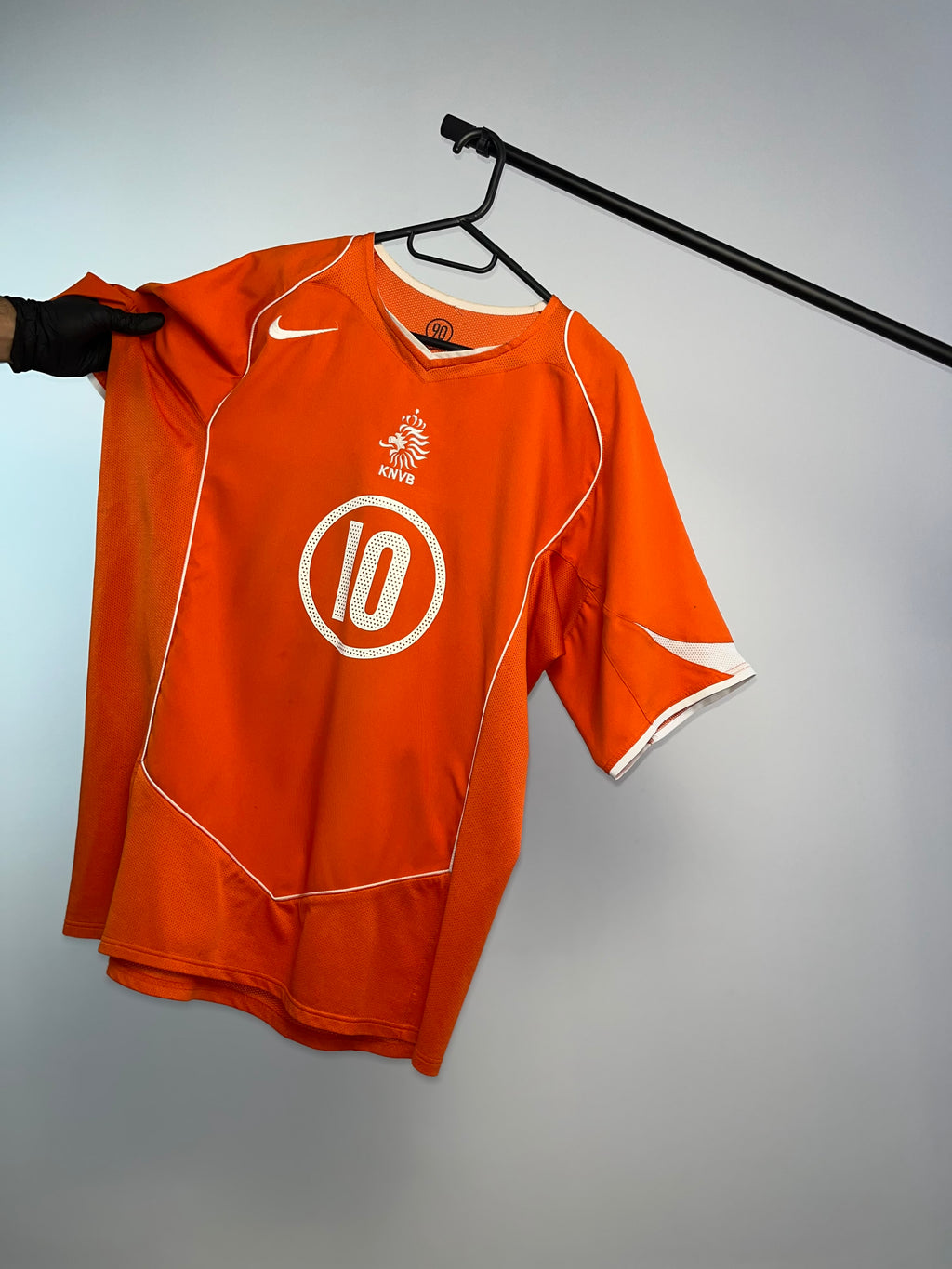 Jersey Original Holanda Eurocopa 2004/05 Local Nistelrooy 116606 Nike Total 90 Naranja