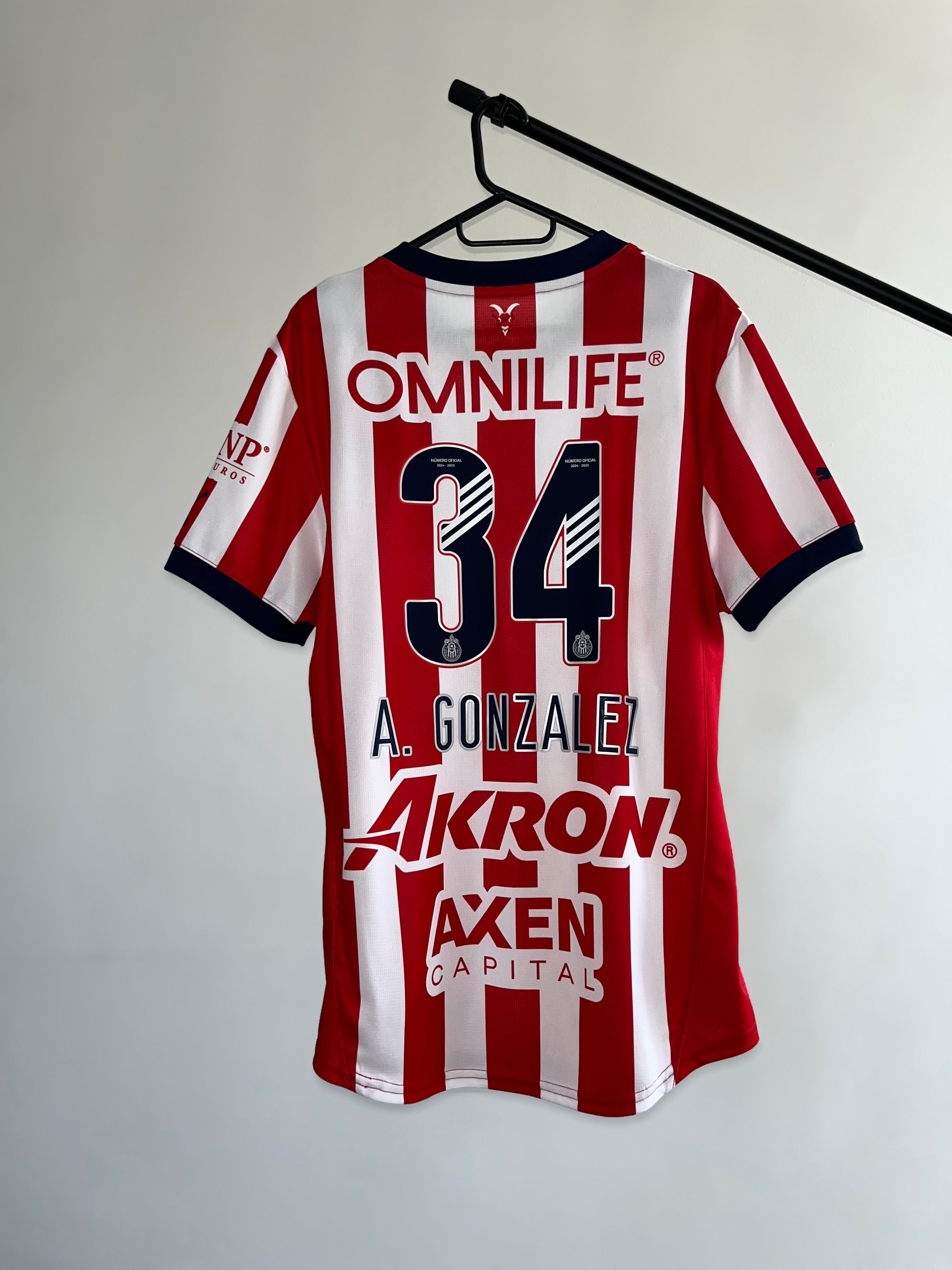 Jersey Original Chivas 2024/25 Local 706245-01 Puma Hormiga o Piojo (Escoger Dorsal)