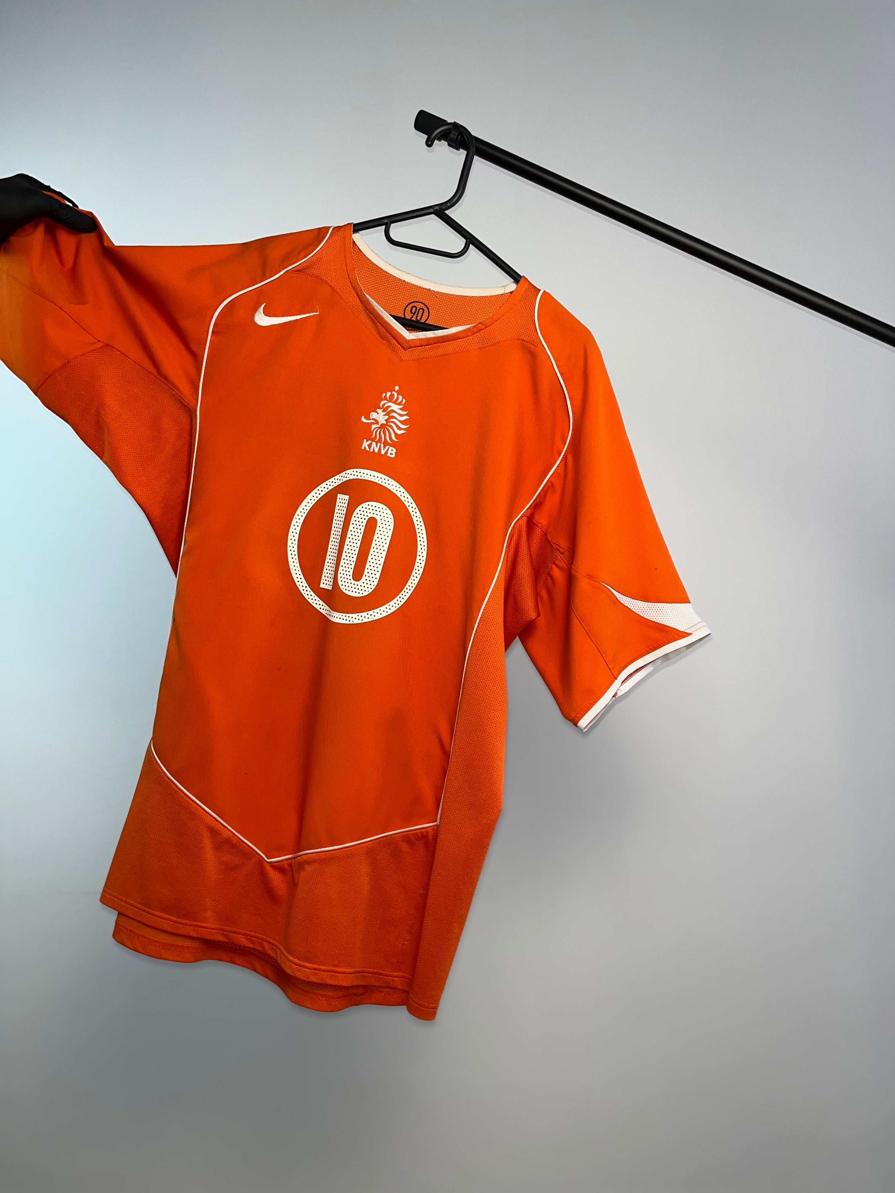 Jersey Original Holanda Eurocopa 2004/05 Local Nistelrooy 116606 Nike Total 90 Naranja