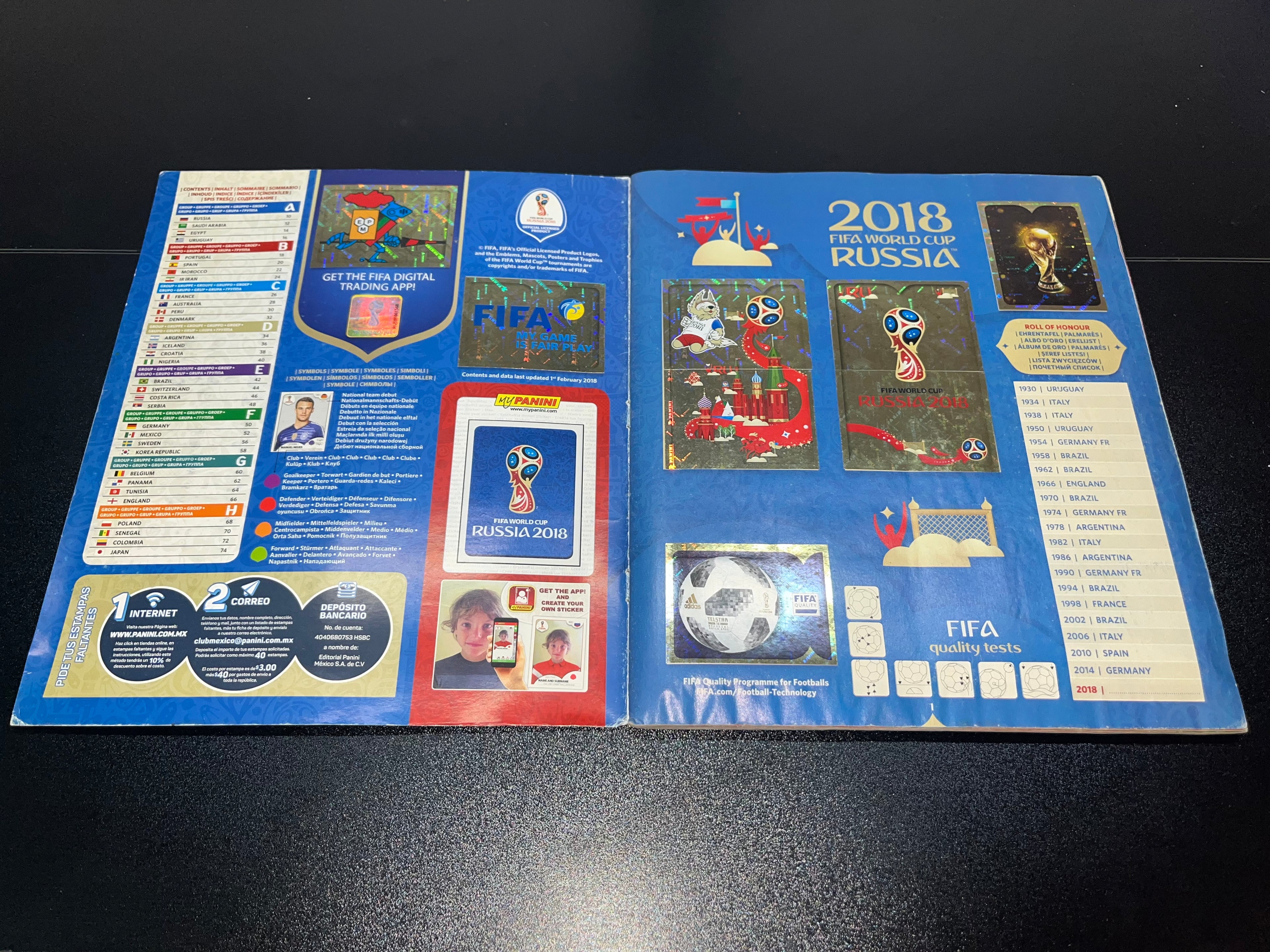 Álbum Panini Mundial Rusia 2018 Original 100% Lleno
