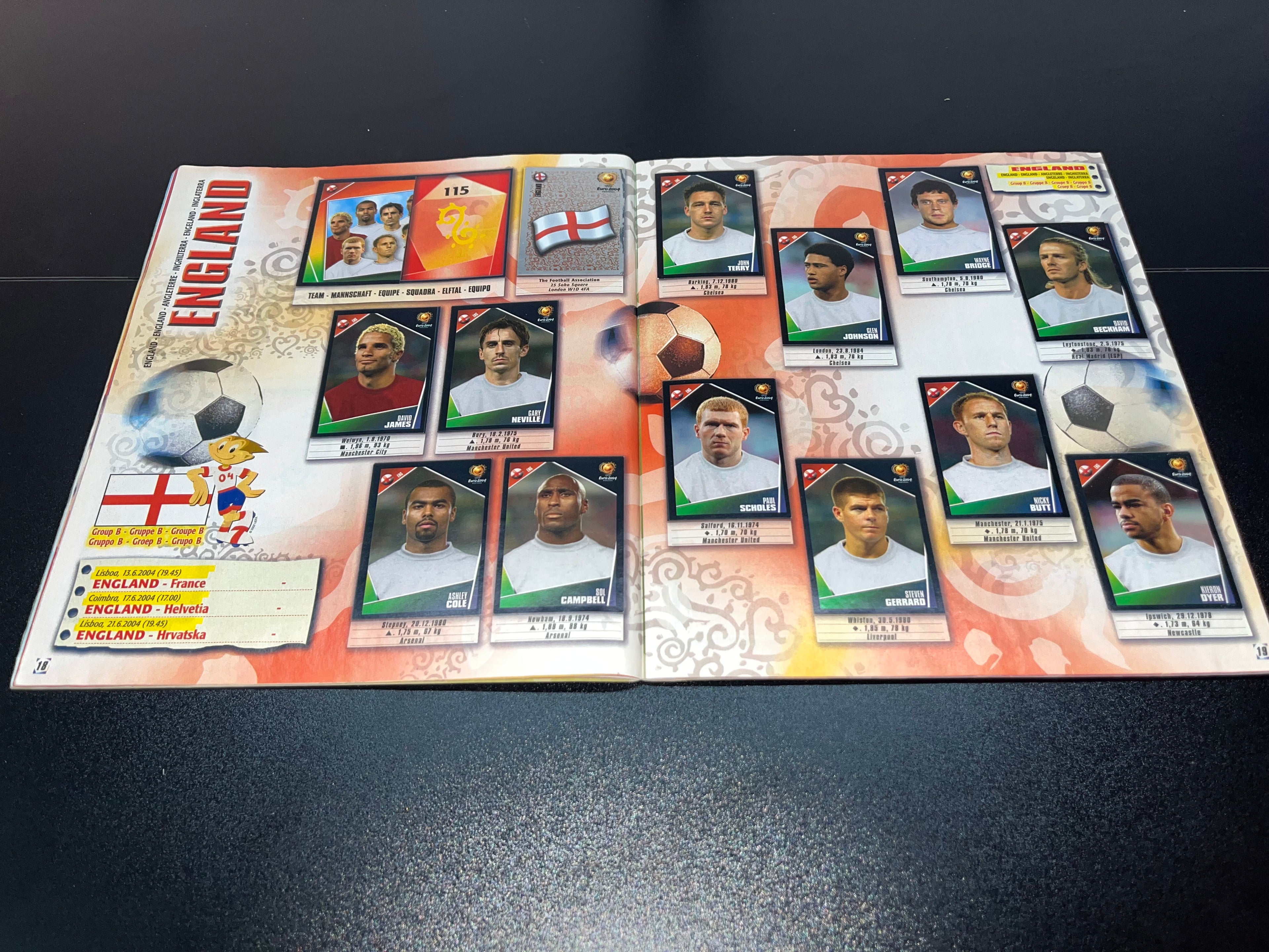 Álbum Panini UEFA Euro 2004 Original 97% Lleno