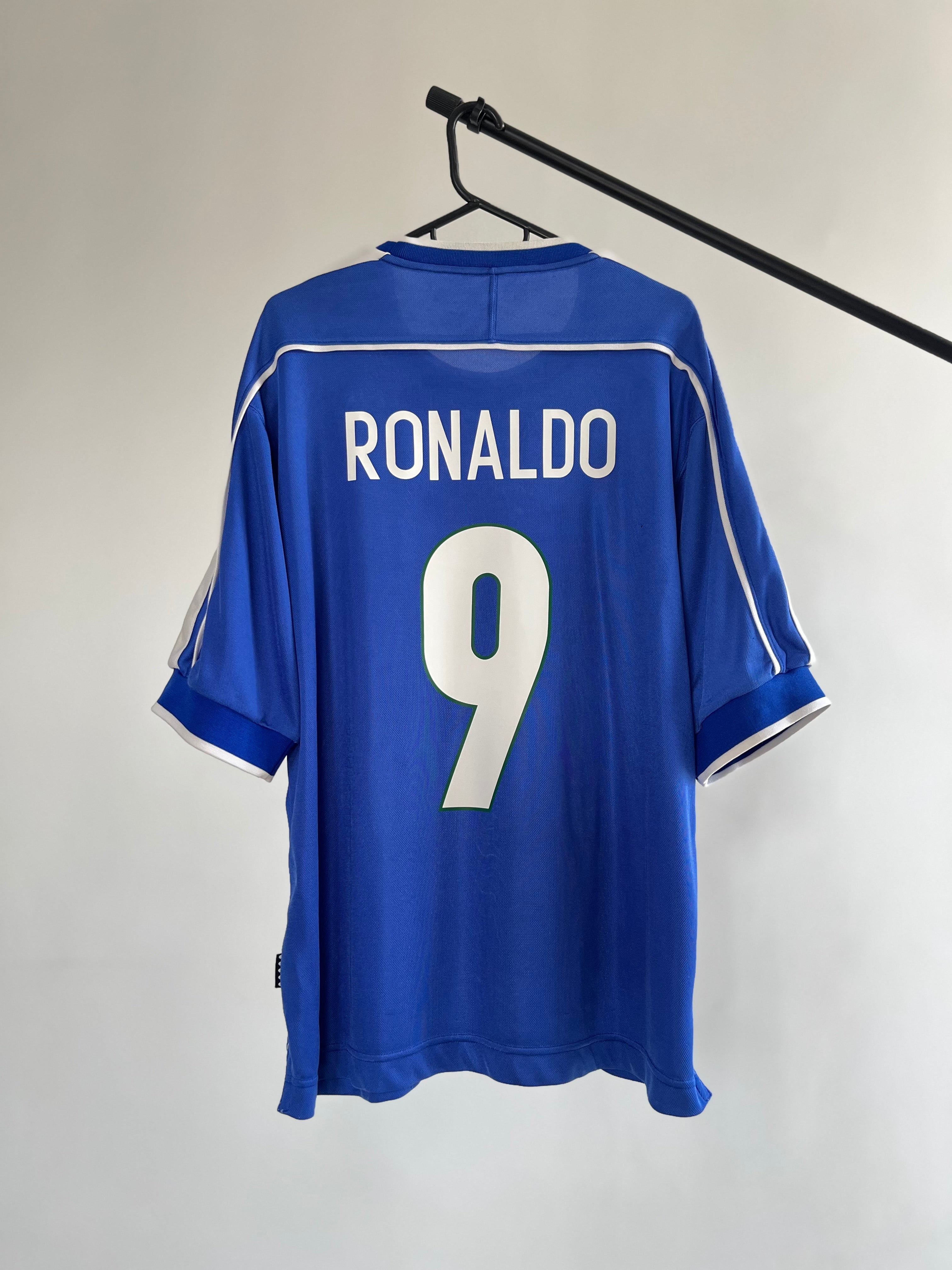 Jersey Original Brasil Mundial Francia 1998 Visita Ronaldo Nike (Azul)