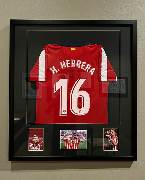 Autógrafo de Héctor Herrera | Jersey Atlético de Madrid enmarcado