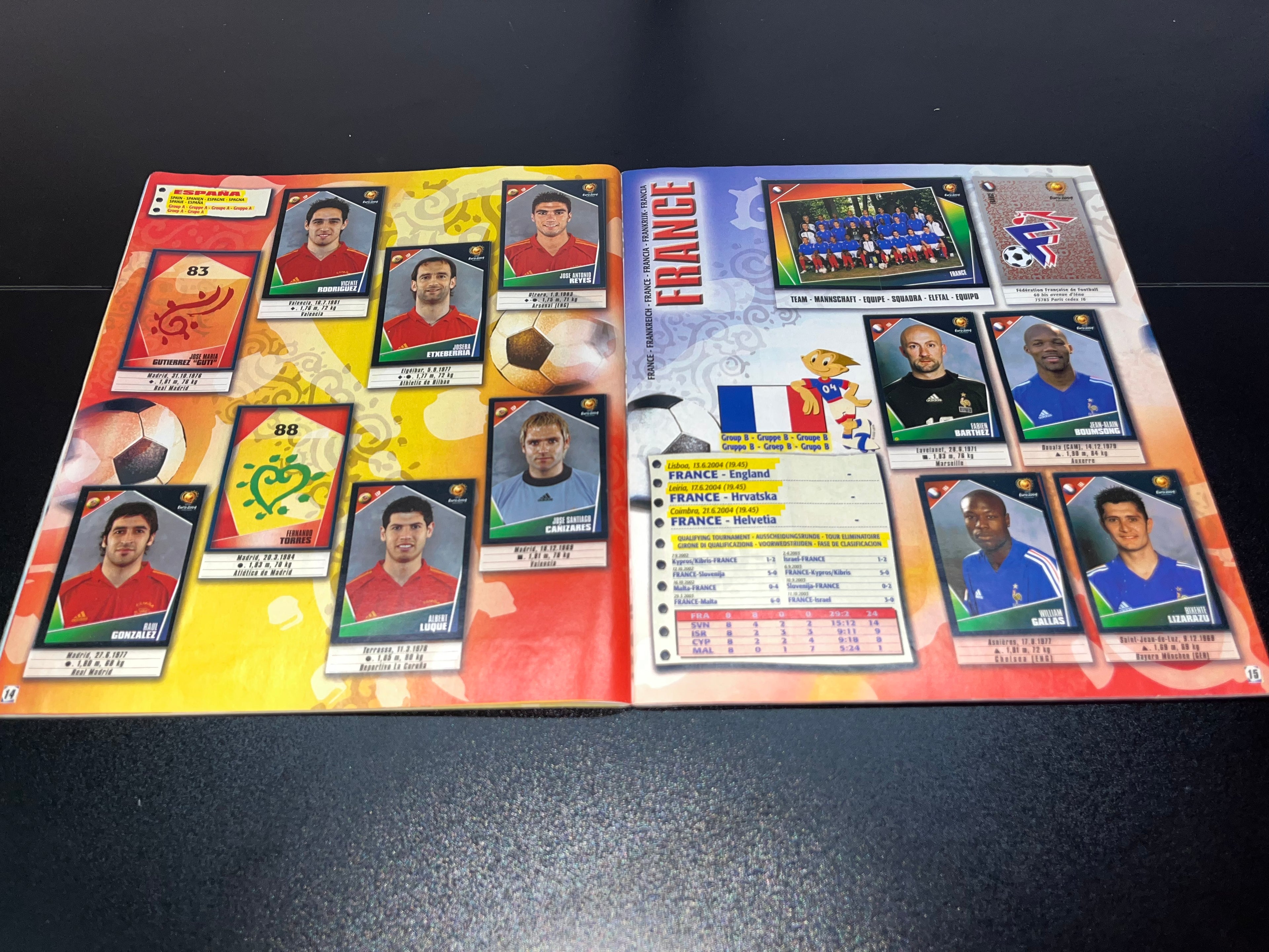 Álbum Panini UEFA Euro 2004 Original 97% Lleno