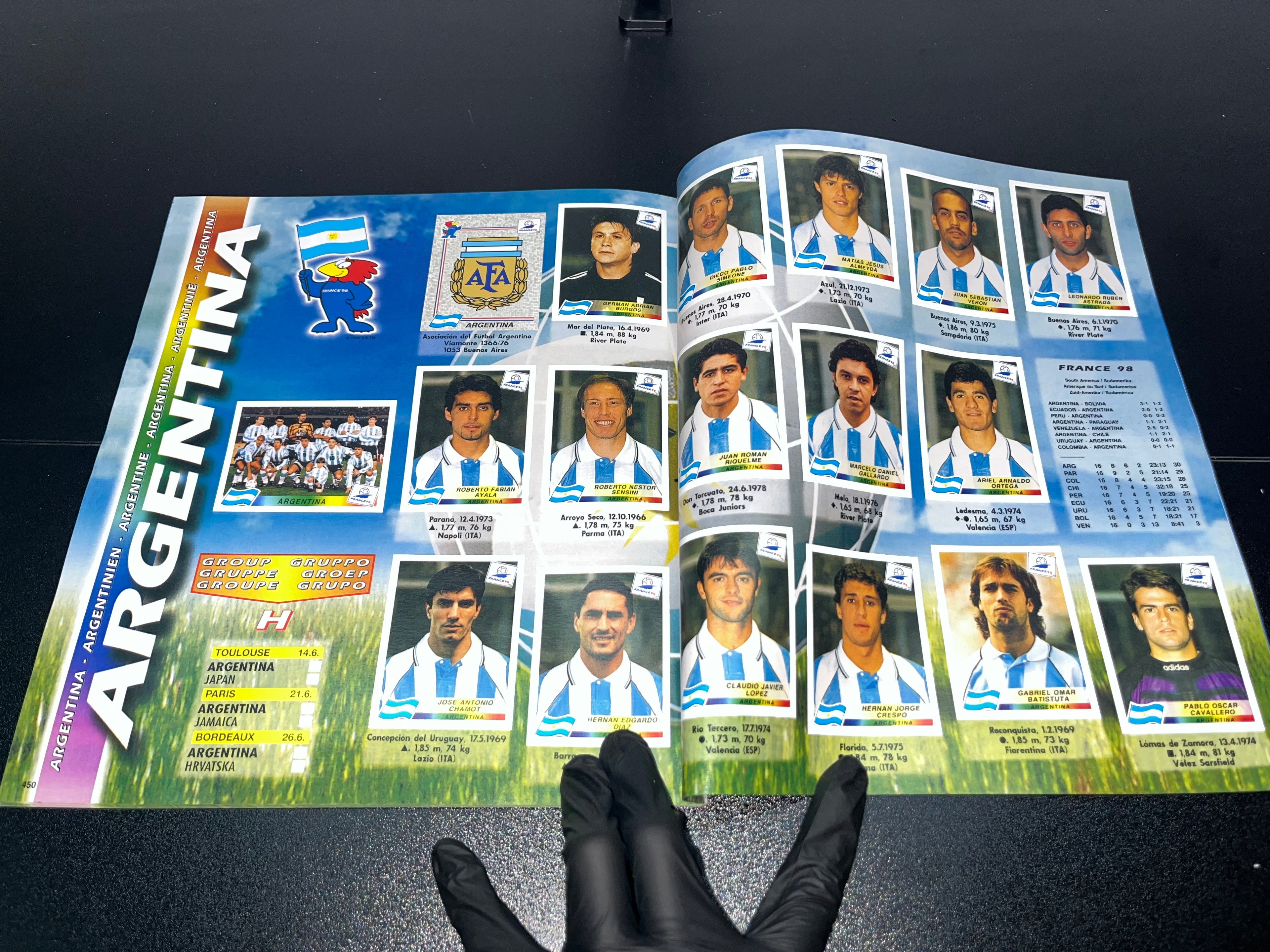 Álbum Panini Reedición Francia 1998 Original 100% Lleno