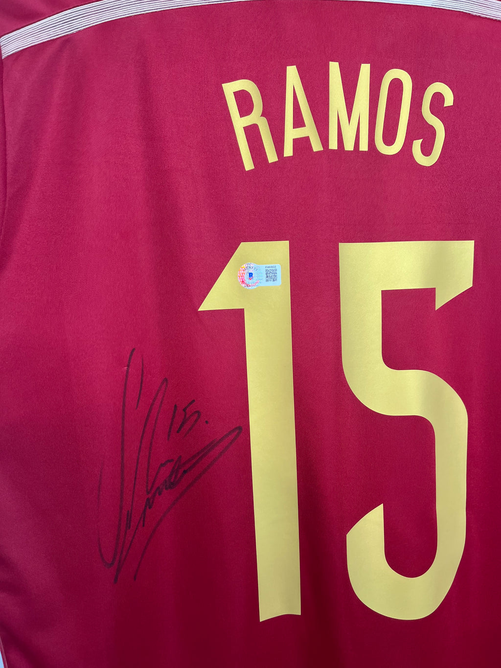 Autógrafo Sergio Ramos | España Mundial Brasil 2014 Beckett