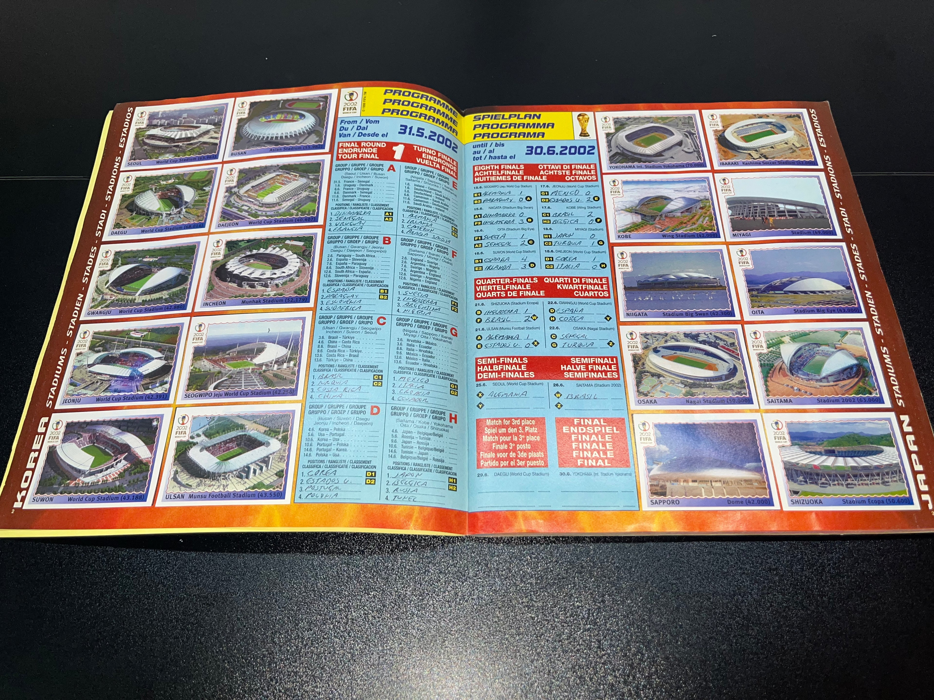 Álbum Panini Mundial Corea-Japón 2002 Original 100% Lleno