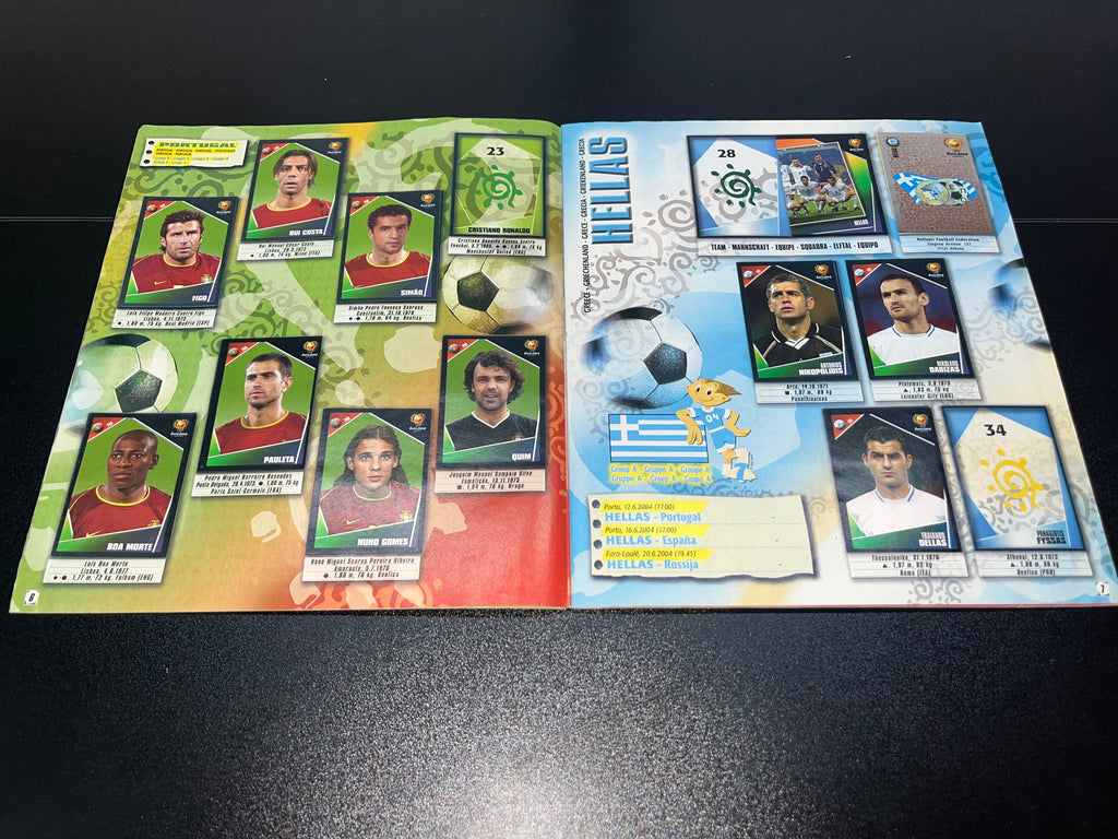 Álbum Panini UEFA Euro 2004 Original 97% Lleno