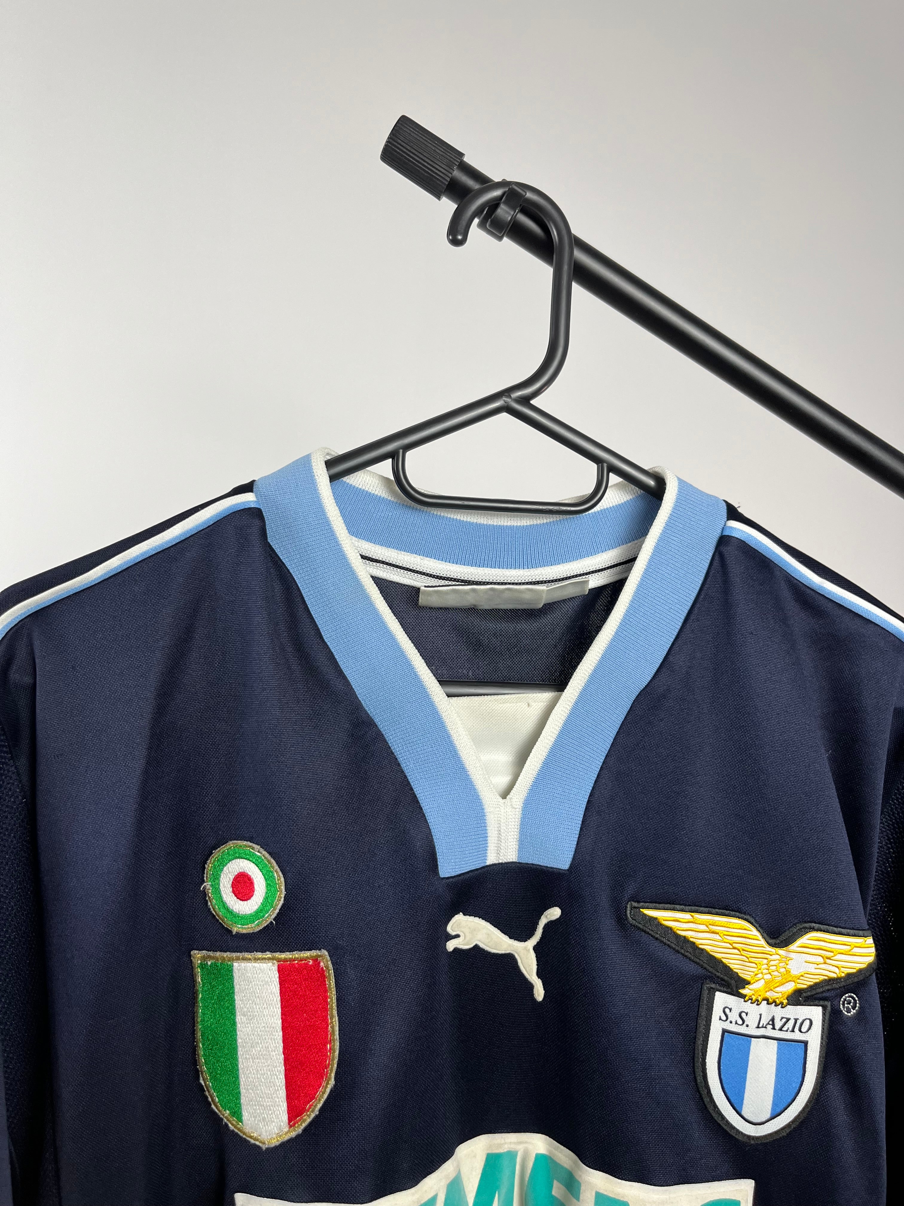 Jersey Original Lazio 2000/01 Visita Nedved Puma (Retro/Vintage/Clasica)