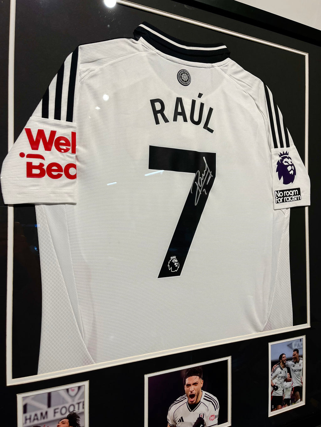 Autógrafo Certificado Raúl Jiménez Utileria | Fulham Player Worn Récord Premier League Enmarcada