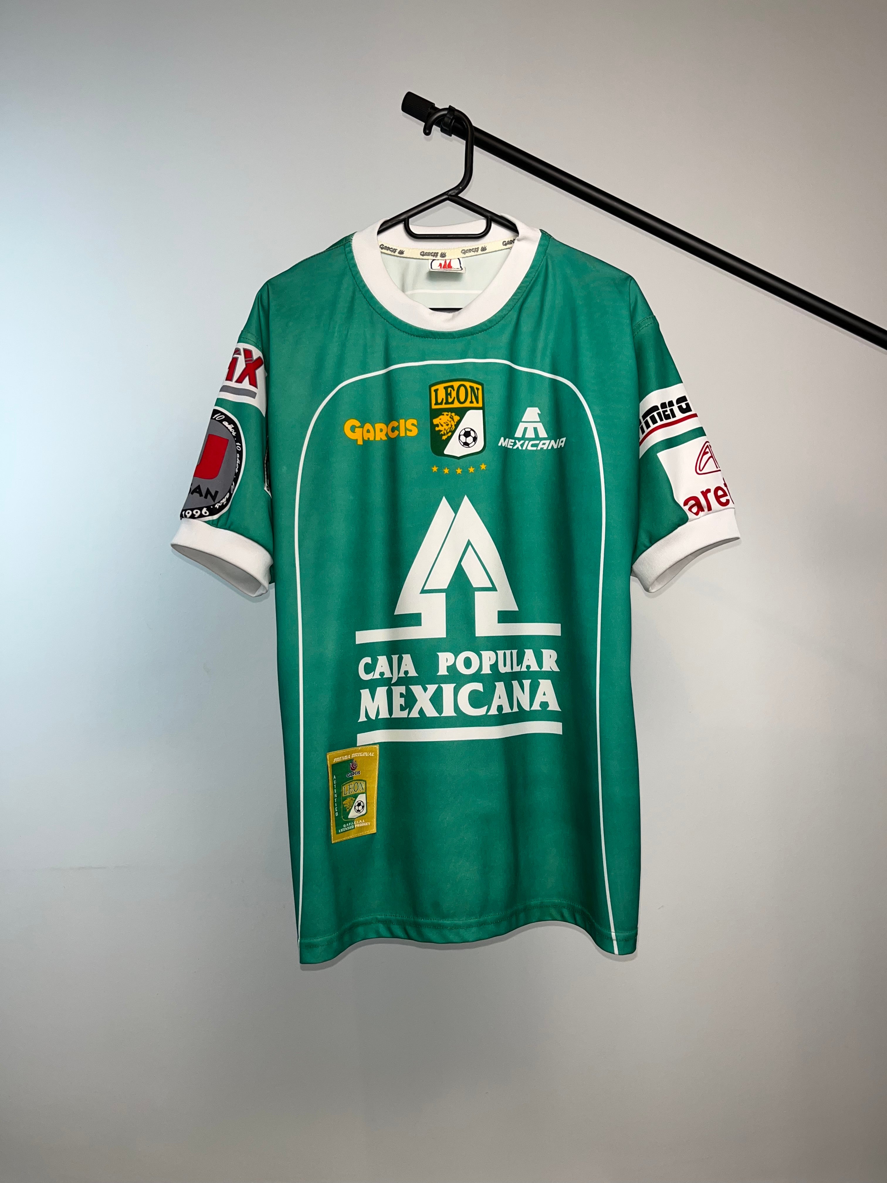 Jersey Original Leon FC 2007 Ascenso Local Garcis Caja Popular (Retro,Vintage,Clasica)