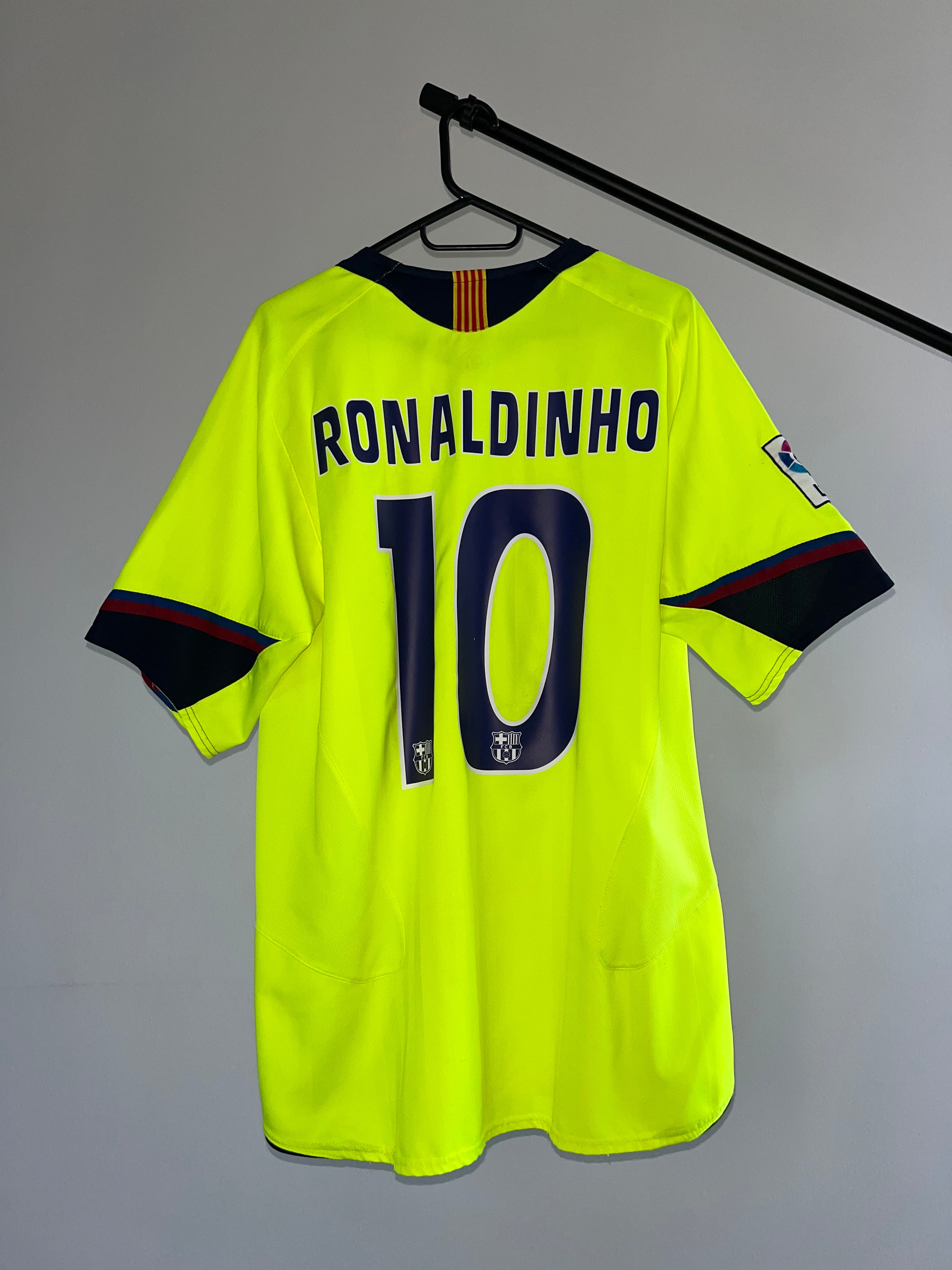 Jersey Original Barcelona 2010/11 Visita Ronaldinho 195971 Nike Limon