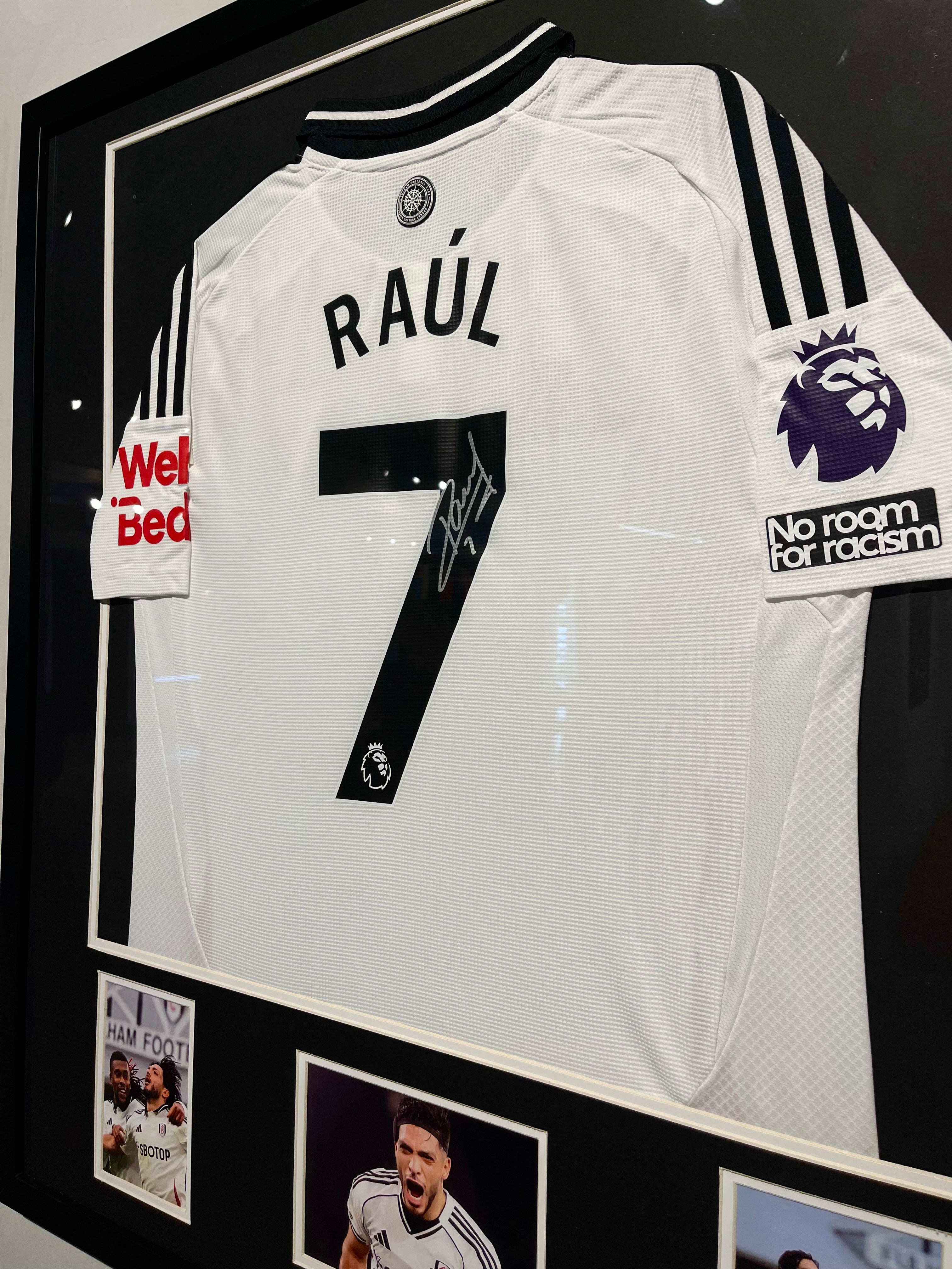 Autógrafo Certificado Raúl Jiménez Utileria | Fulham Player Worn Récord Premier League Enmarcada