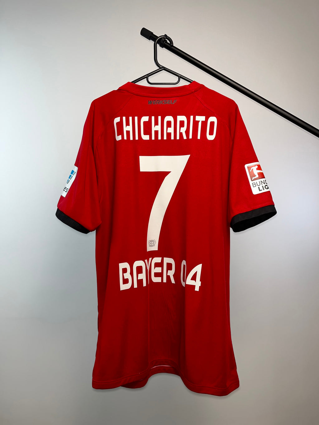 Jersey Original Bayern 04 Leverkusen 2016/17 Visita Chicharito BA4216A Jako