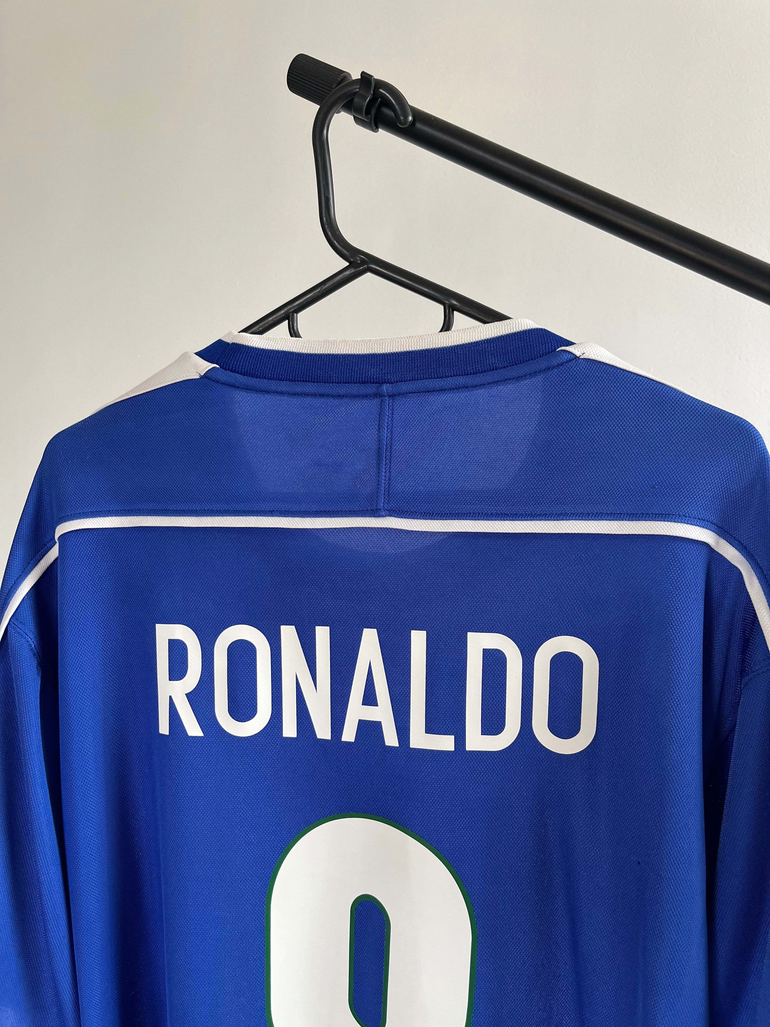 Jersey Original Brasil Mundial Francia 1998 Visita Ronaldo Nike (Azul)