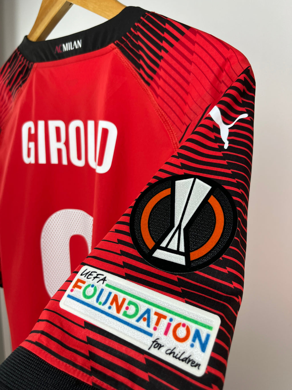 Jersey de Utilería de Olivier Giroud | AC Milan vs Roma Europa League 2023/24 Spare Match Issued