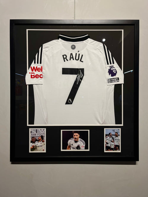 Autógrafo Certificado Raúl Jiménez Utileria | Fulham Player Worn Récord Premier League Enmarcada
