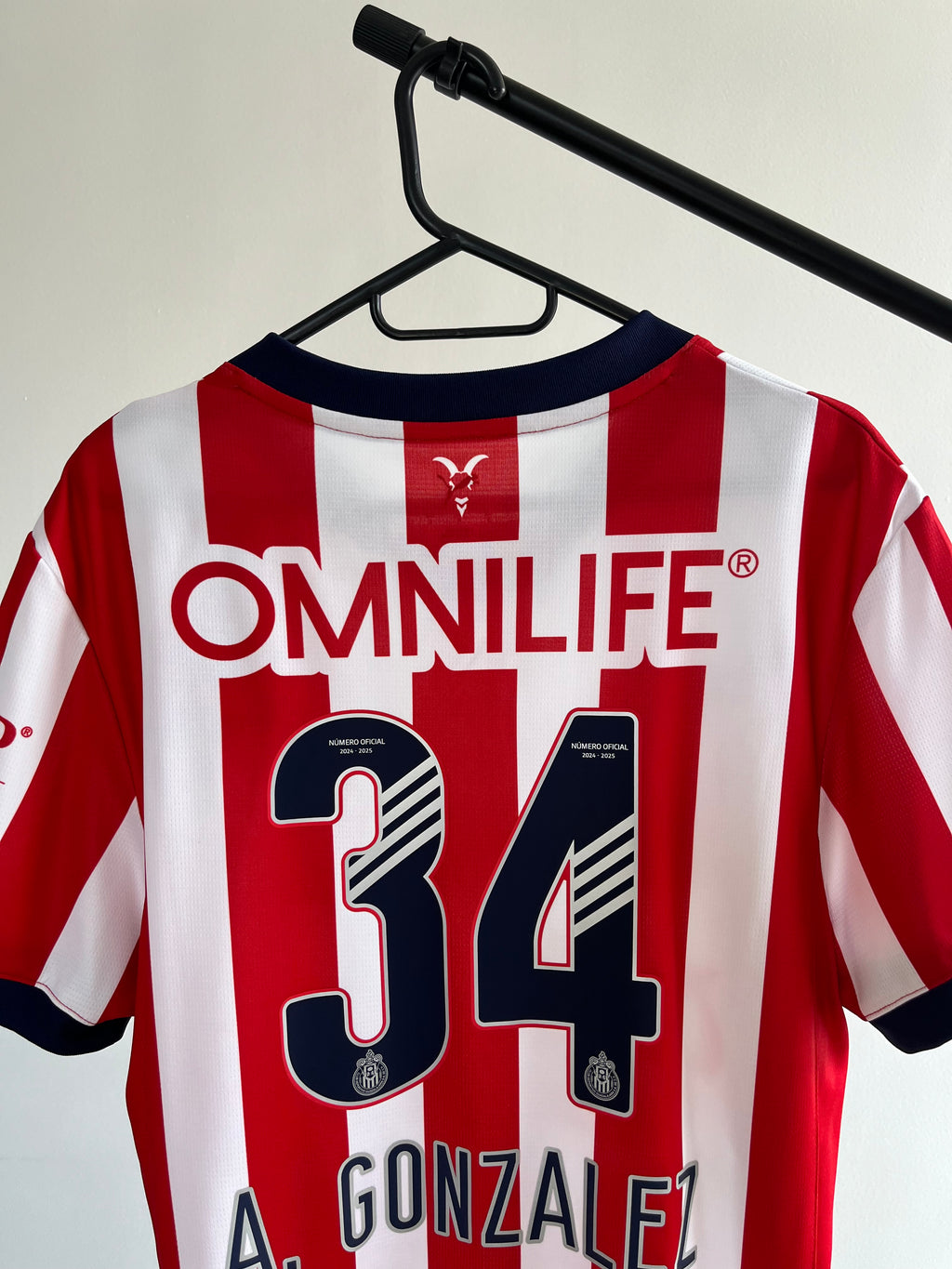 Jersey Original Chivas 2024/25 Local 706245-01 Puma Hormiga o Piojo (Escoger Dorsal)