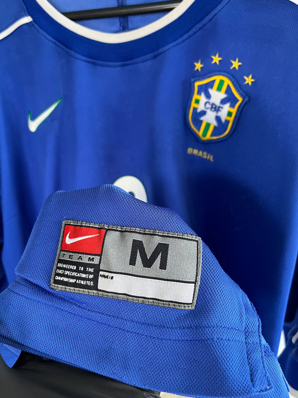 Jersey Original Brasil Mundial Francia 1998 Visita Ronaldo Nike (Azul)