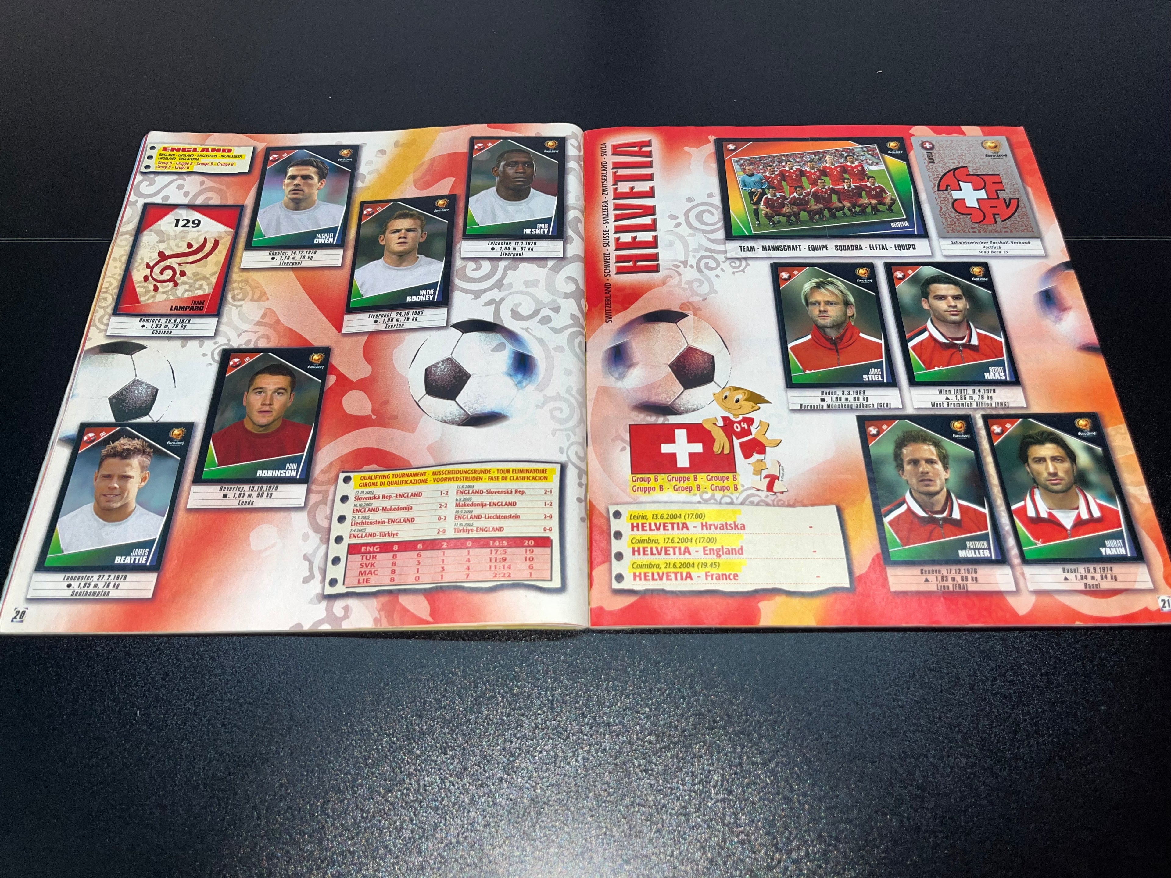 Álbum Panini UEFA Euro 2004 Original 97% Lleno