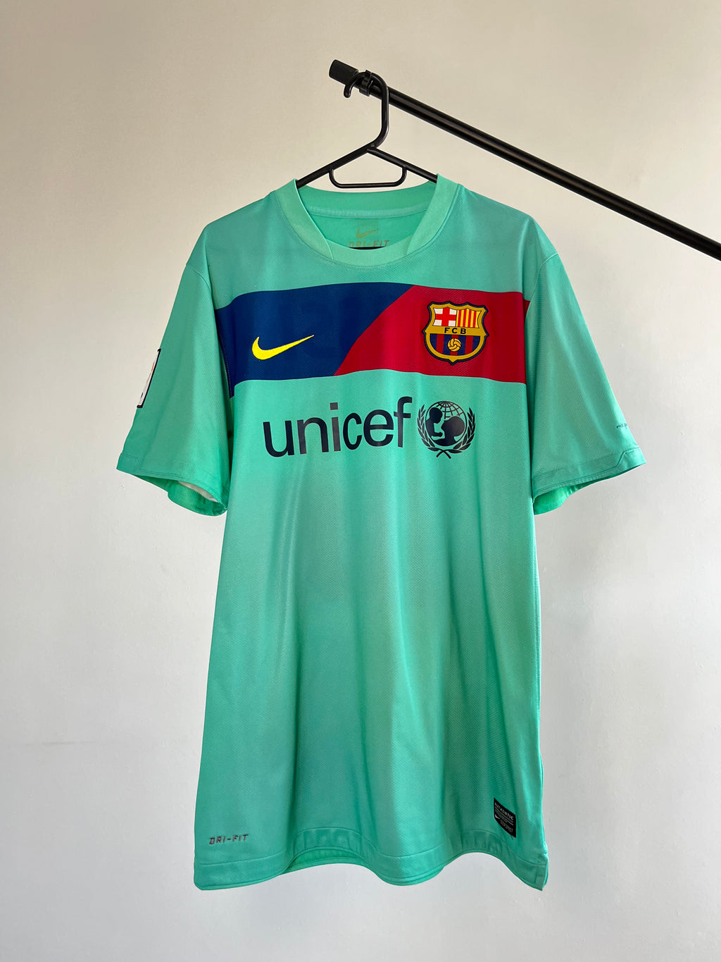 Jersey Original Barcelona 2010/11 Visita Messi 382358-310 Nike Menta