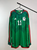Jersey Original Mexico Mundial 2022 Local Santi Gimenez HE8849 Adidas Version Jugador