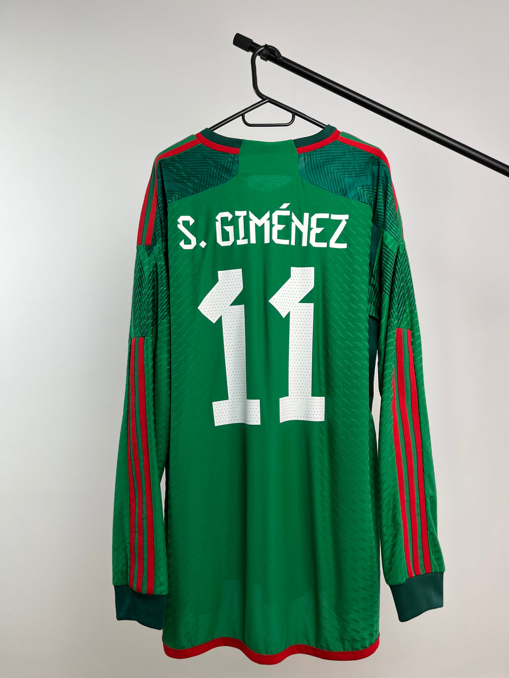 Jersey Original Mexico Mundial 2022 Local Santi Gimenez HE8849 Adidas Version Jugador