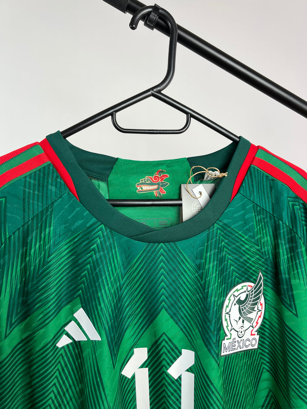 Jersey Original Mexico Mundial 2022 Local Santi Gimenez HE8849 Adidas Version Jugador