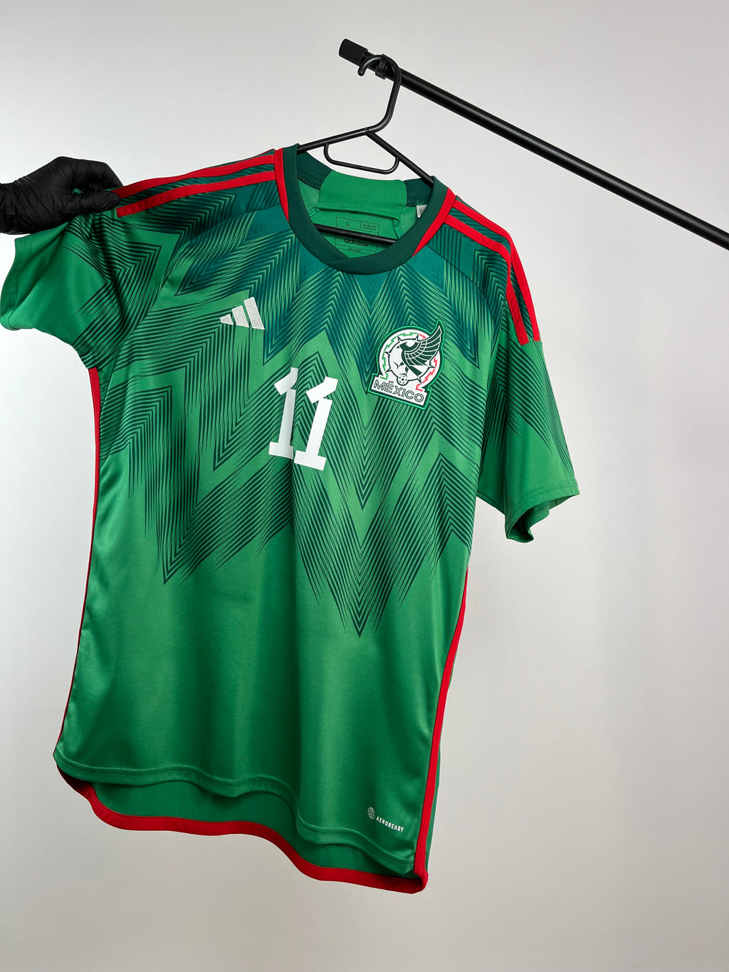 Jersey Original Mexico Mundial 2022 Local Santi Gimenez HD6899 Adidas