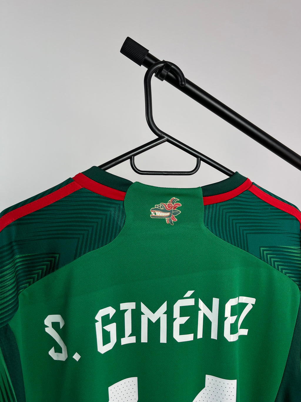 Jersey Original Mexico Mundial 2022 Local Santi Gimenez HE8849 Adidas Version Jugador