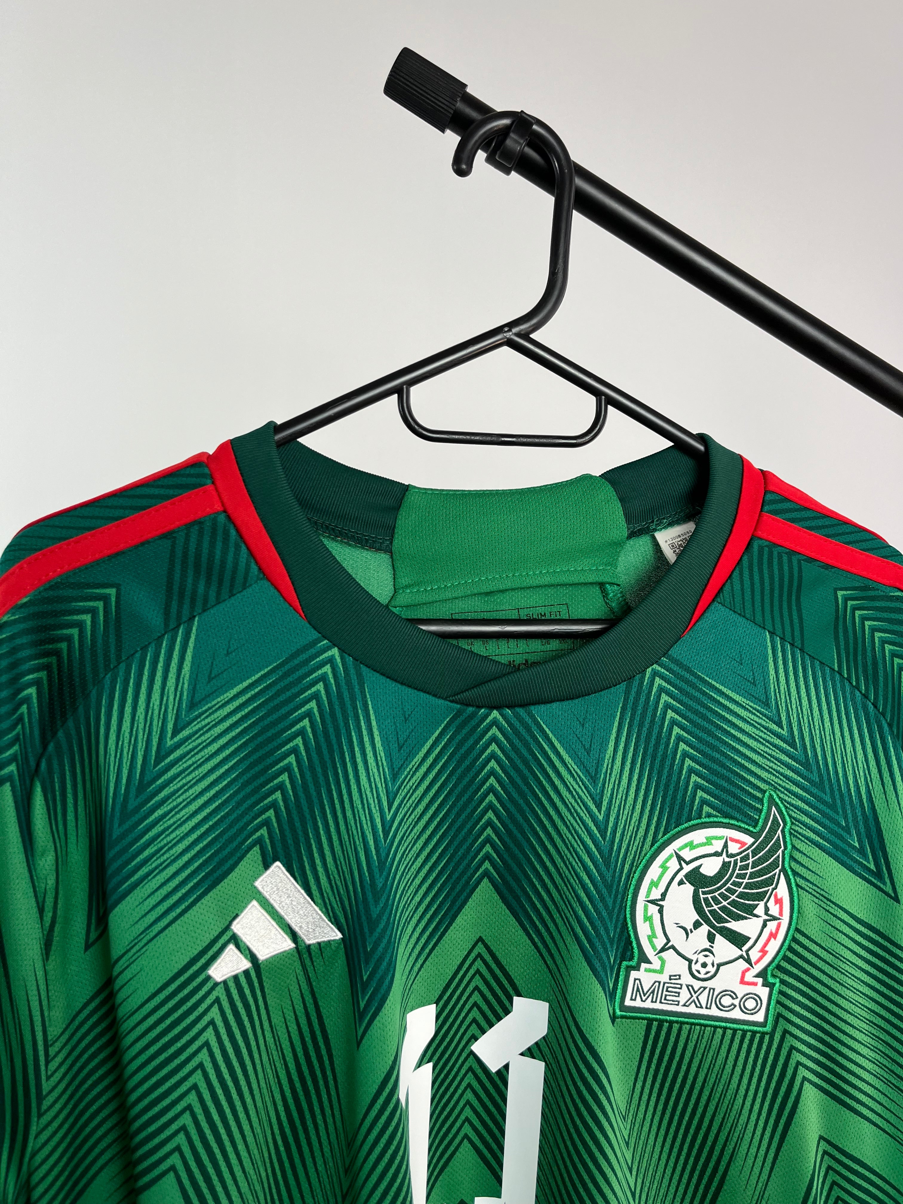 Jersey Original Mexico Mundial 2022 Local Santi Gimenez HD6899 Adidas