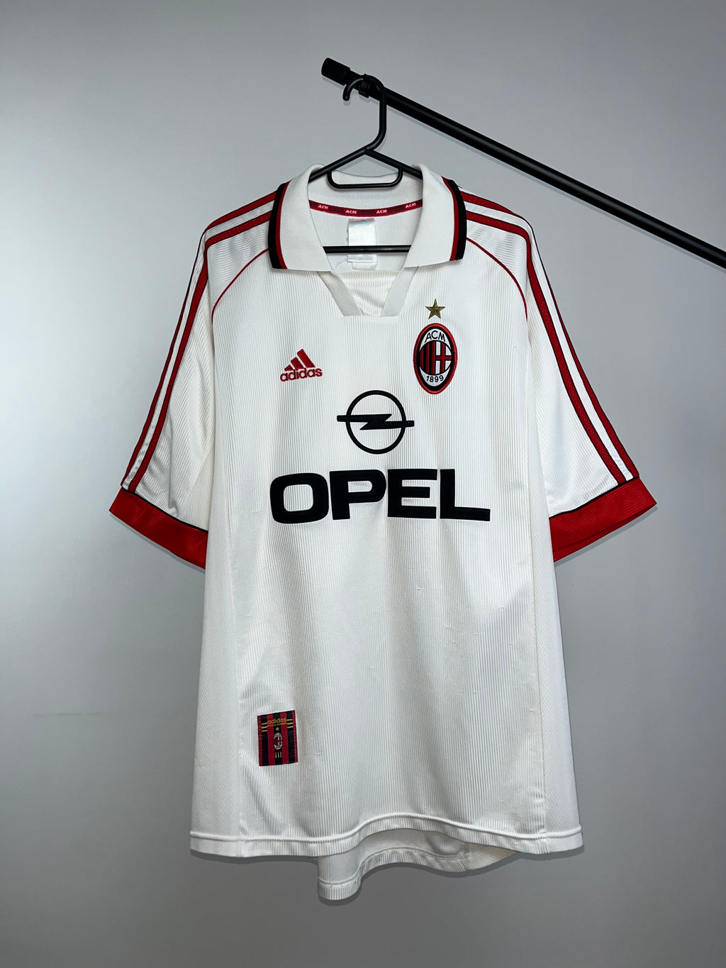Jersey Original AC Milan 1998/99 Visita Maldini Adidas (Retro,Vintage,Clasica)