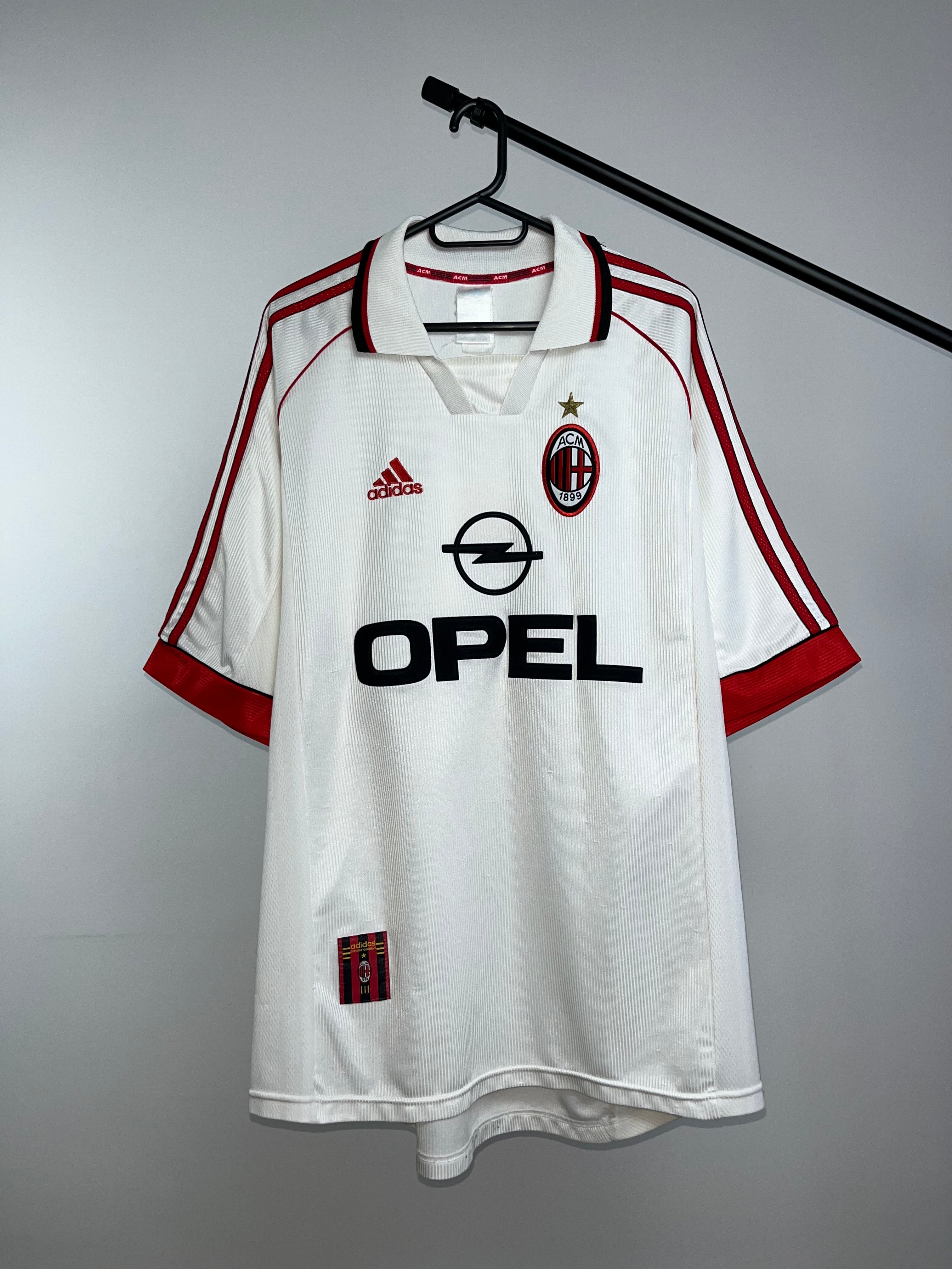 Jersey Original AC Milan 1998/99 Visita Maldini Adidas (Retro,Vintage,Clasica)