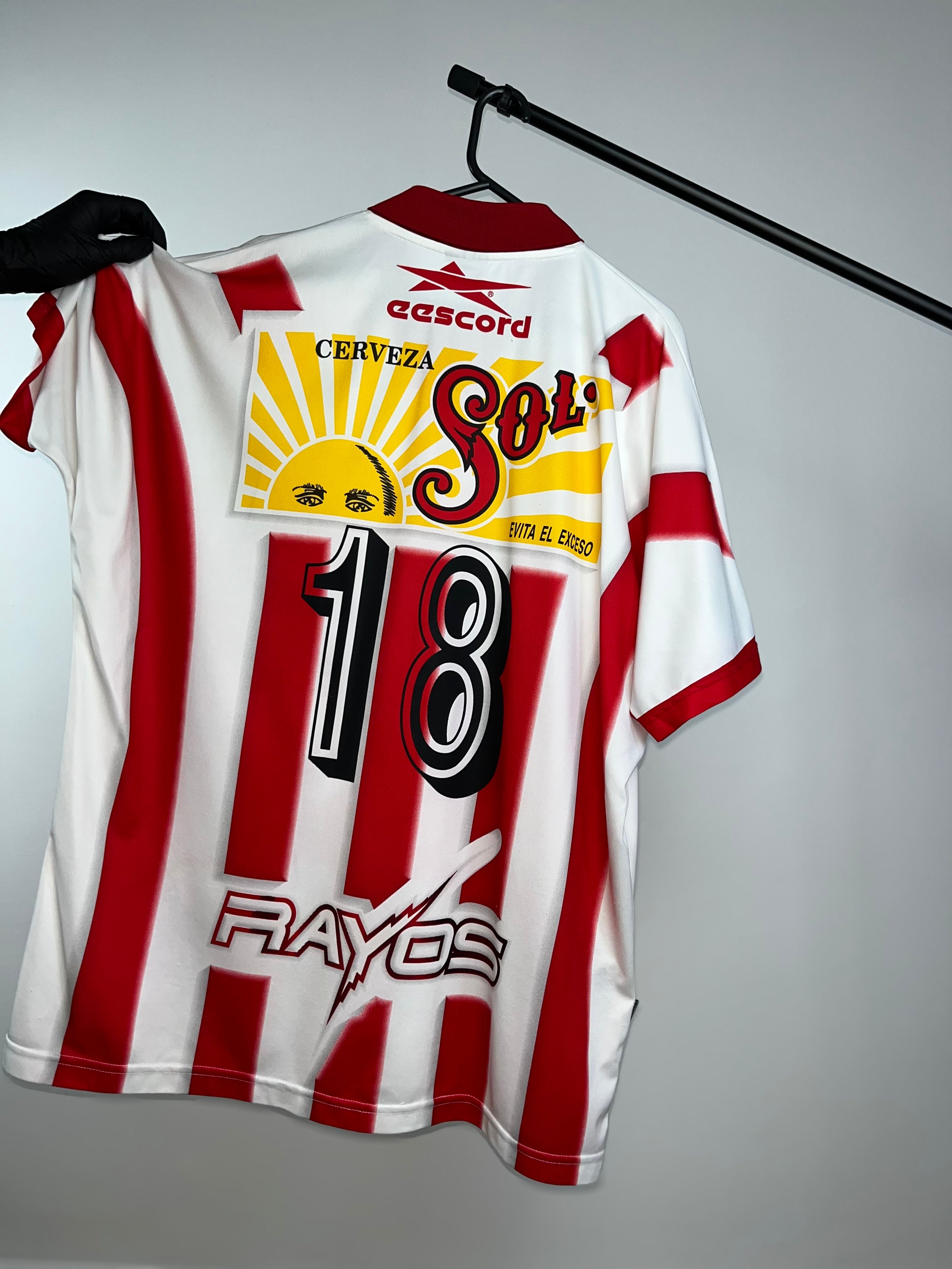 Jersey Original Rayos De Necaxa 1999/2000 Local Eescord (Retro,Vintage,Clasica)