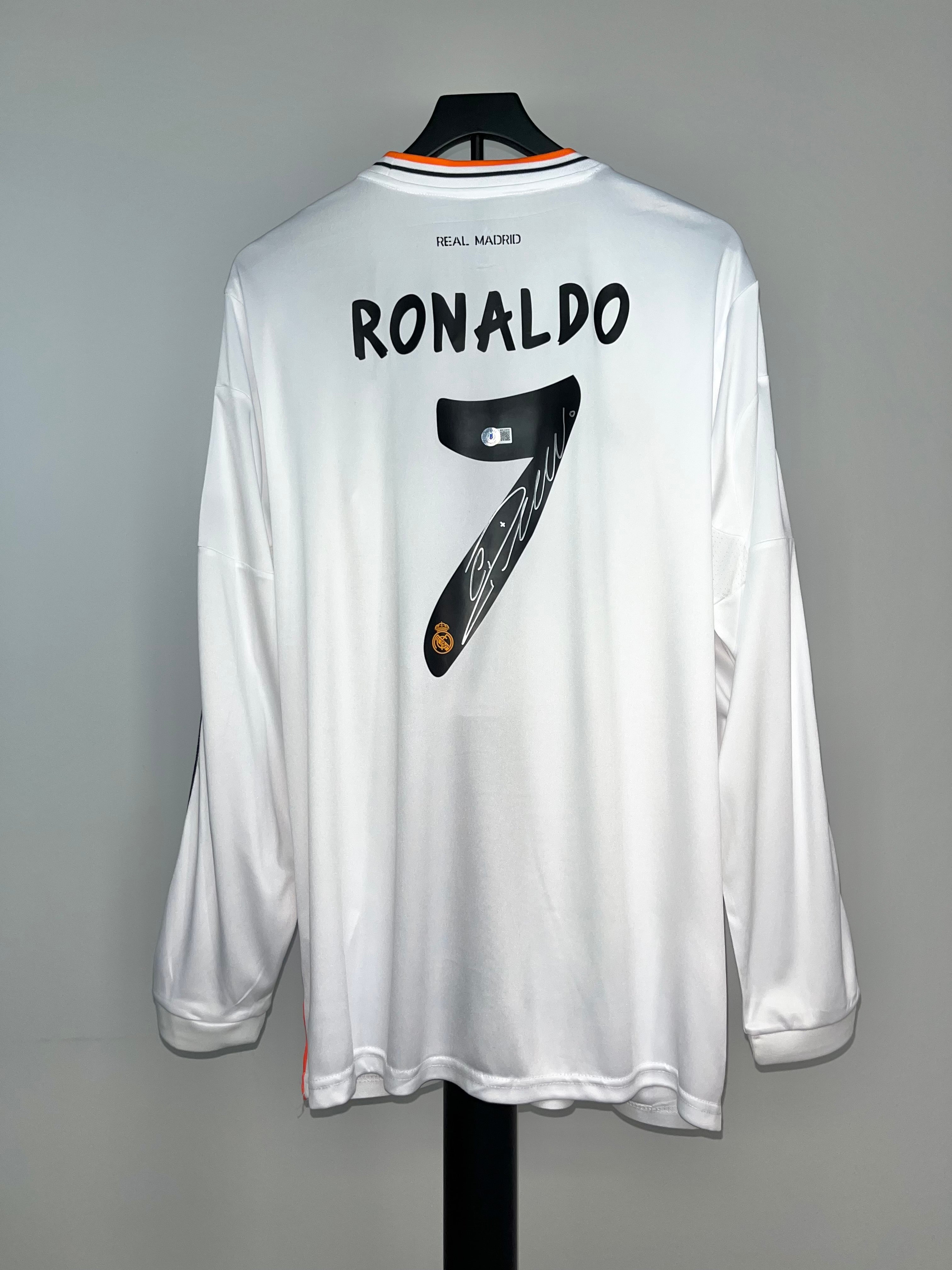 Autógrafo de Cristiano Ronaldo | Jersey Real Madrid 2013/14 Certificada Beckett