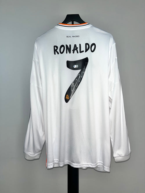 Autógrafo de Cristiano Ronaldo | Jersey Real Madrid 2013/14 Certificada Beckett