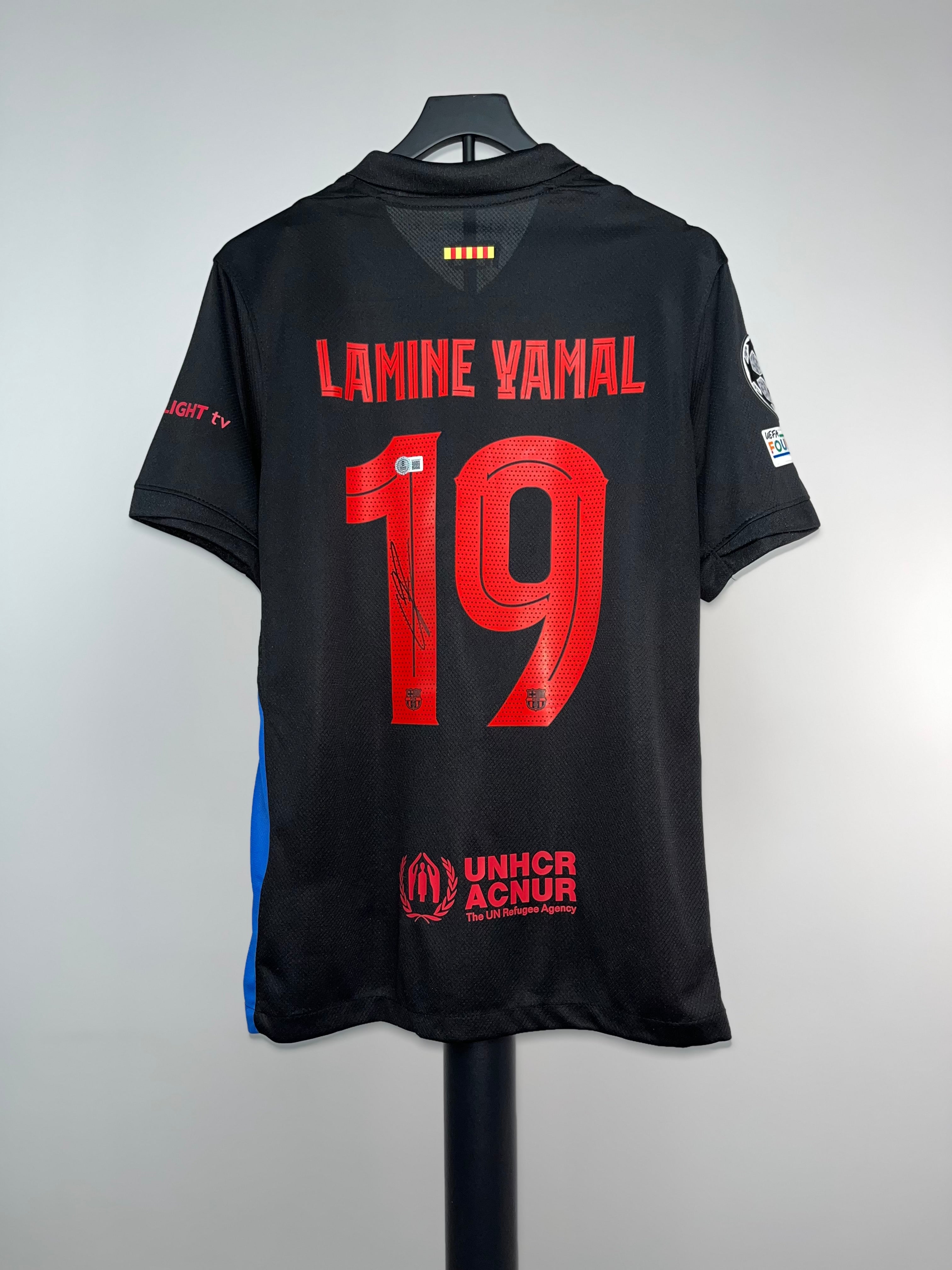 Autógrafo de Lamine Yamal | Jersey FC Barcelona 2024/25 Certificada Beckett