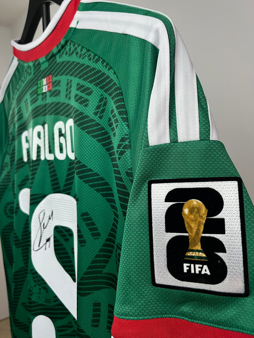 Autógrafo de Álvaro Fidalgo | Jersey México Mundial 2026